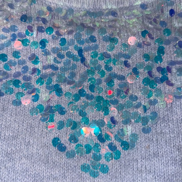 Zara kids Sequin Embellished Lavender Sweater size large girls - bundle and save - Picture 3 of 6